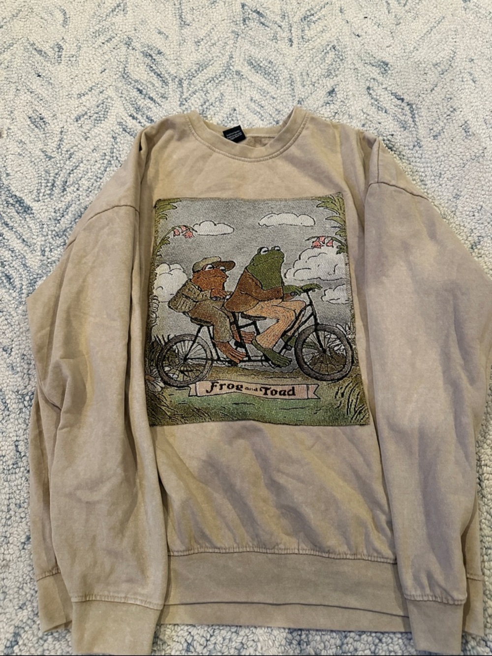 Target Beige Frog and Toad Graphic Crewneck Sweater - Multi